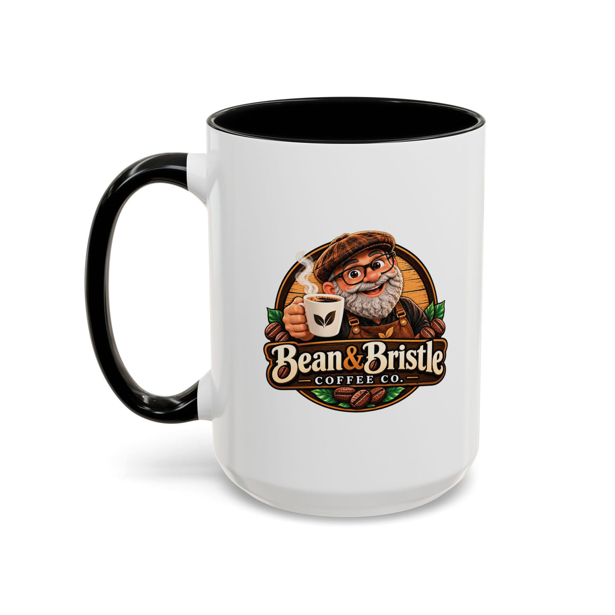 Bean & Bristle Signature Coffee Mug – 11 oz & 15 oz